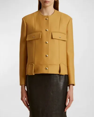 Khaite Laybin Jacket In Camel In Brown