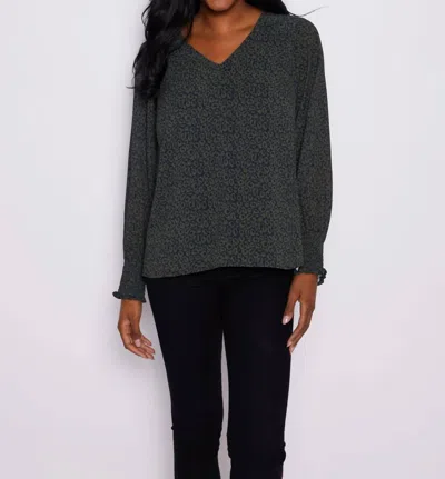 Sail To Sable Animal Print Top In Black In Black