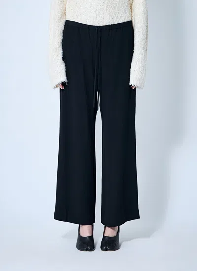 Totême Tie-waist Fluid Trousers In Black