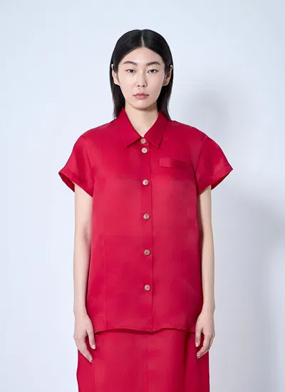 Khaite Keefe Silk Shirt In Red