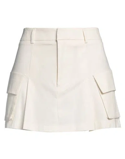 Vicolo Woman Mini Skirt Off White Size L Polyester, Elastane In Off White