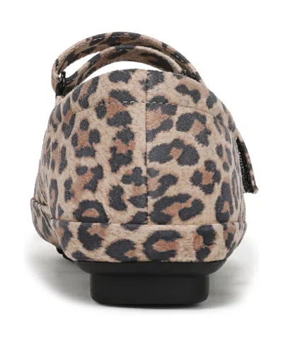 Naturalizer Women's Behold Round Toe Mary Jane Flats In Leopard Suede