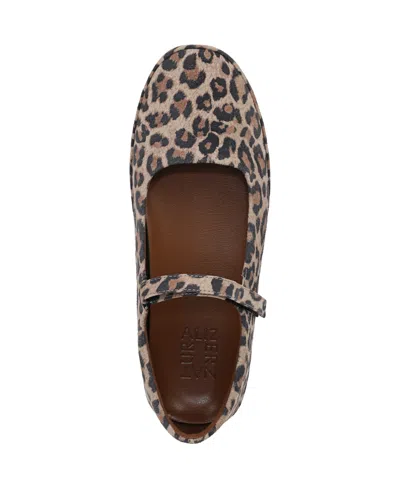 Naturalizer Women's Behold Round Toe Mary Jane Flats In Leopard Suede