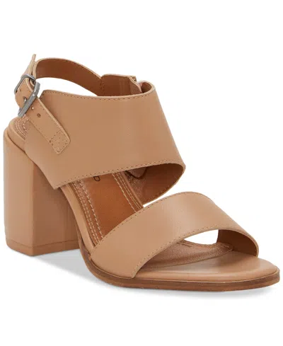 Lucky Brand Women's Dinzin Two-strap Block-heel Sandals In Rhodonite Matte