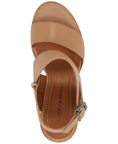 Lucky Brand Women's Dinzin Two-strap Block-heel Sandals In Rhodonite Matte