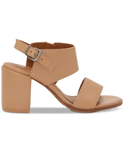 Lucky Brand Women's Dinzin Two-strap Block-heel Sandals In Rhodonite Matte