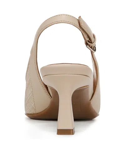 Naturalizer Women's Tansy Snip Toe Dress Slingback Pumps In Coastal Tan Fabric