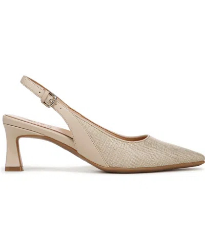 Naturalizer Women's Tansy Snip Toe Dress Slingback Pumps In Coastal Tan Fabric
