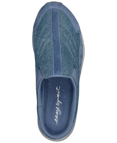Easy Spirit Travel Time 303 Womens Solid Suede Slip-on Sneakers In Light Blue Denim