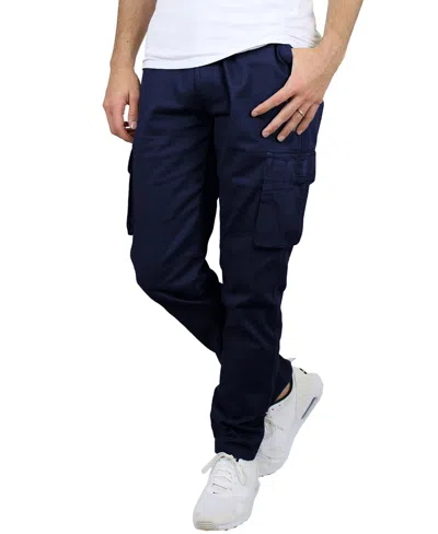 Blu Rock Men's Flex Stretch Cargo Pants In Navy