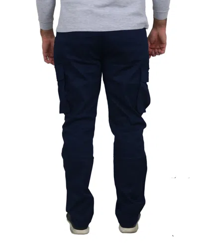 Blu Rock Men's Flex Stretch Cargo Pants In Navy