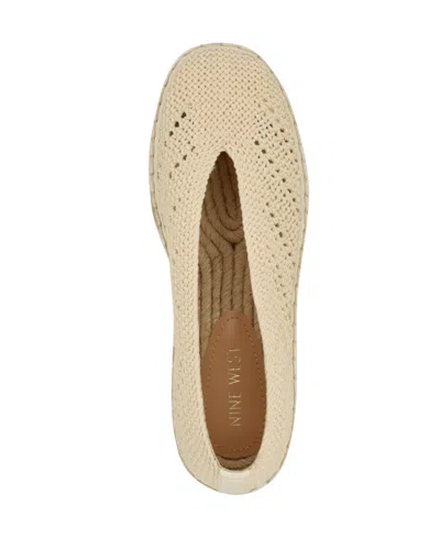 Nine West Women's Rorie Woven Slip-on Espadrille Flats In Cream