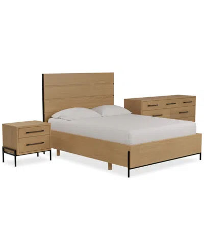 Macy's Linstead 3-pc. Twin Panel Storage Set (bed, Chest & Nightstand) In No Color