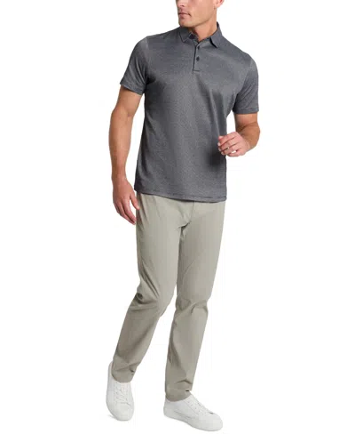 Kenneth Cole Men's Slim-fit Two-toned Textured-knit Polo Shirt In Multi