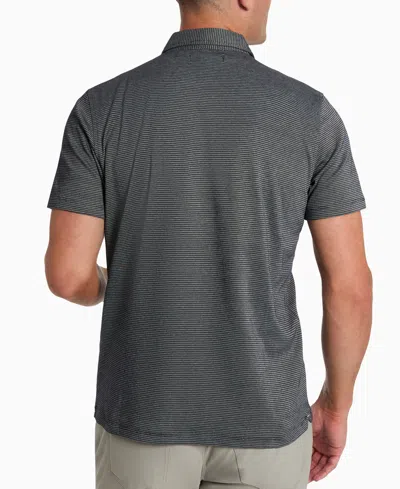 Kenneth Cole Men's Slim-fit Two-toned Textured-knit Polo Shirt In Multi