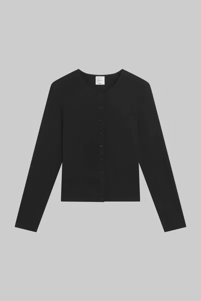 Leset Lauren Classic Cardigan In Black