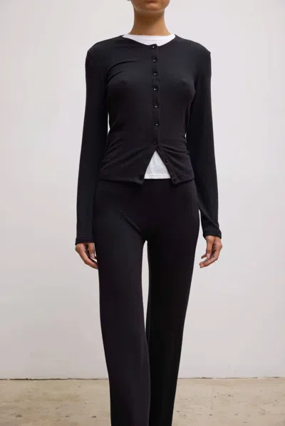 Leset Lauren Classic Cardigan In Black