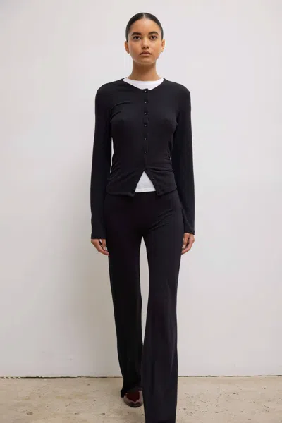 Leset Lauren Classic Cardigan In Black