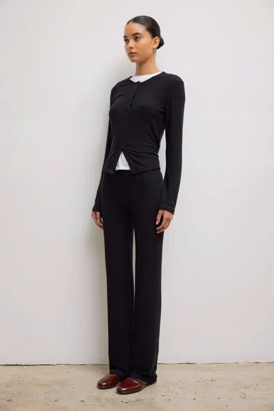 Leset Lauren Classic Cardigan In Black