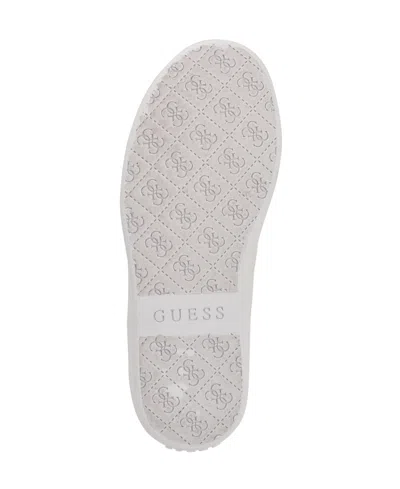 Guess Women's Naoko Charm Lace-up Court Sneakers In White