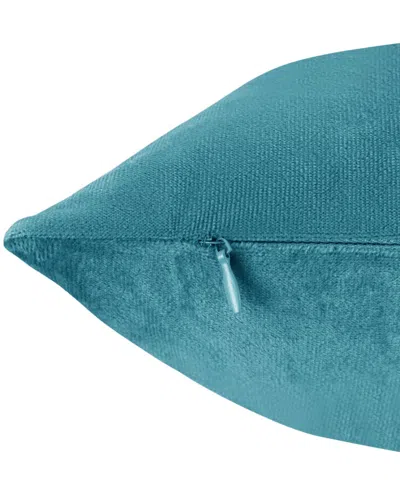 Nestl Elegant 2-pack Velvet Decorative Throw Pillows With Removeable Covers, 12" X 20" In Teal Blue