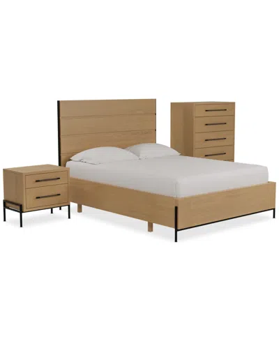 Macy's Linstead 3-pc. Twin Panel Storage Set (bed, Chest & Nightstand) In No Color