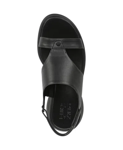 Naturalizer Women's Lillian Round Toe Slingback Sandals In Black Faux Leather