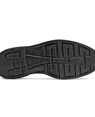 Ecco Mens Leather Block Heel Oxfords In Cocoa Brown