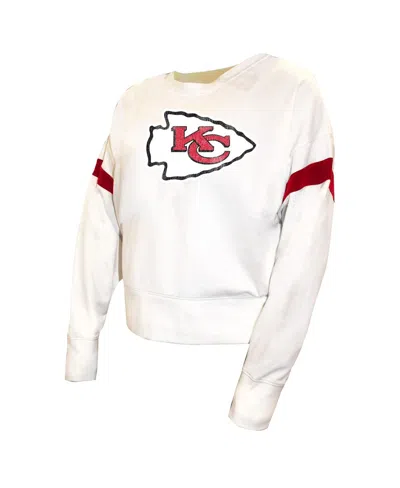 Fanatics Women'sâ White Kansas City Chiefs Plus Size Fleece Pullover Sweatshirt In White