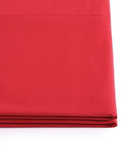 Tommy Hilfiger Solid 200-thread Count Cotton Percale 3-pc. Sheet Set, Twin Xl In Red