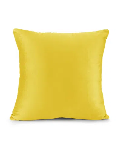 Nestl Elegant 2-pack Velvet Decorative Throw Pillows With Removeable Covers, 22" X 22" In Yellow