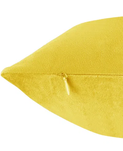 Nestl Elegant 2-pack Velvet Decorative Throw Pillows With Removeable Covers, 22" X 22" In Yellow