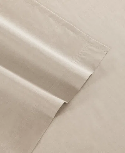 Tommy Hilfiger Solid 144-thread Count Cotton Chambray Washed 4-pc. Sheet Set, Full In Khaki
