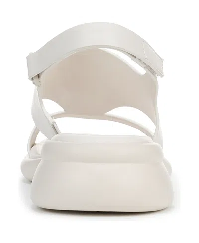 Naturalizer Women's Lillian Round Toe Slingback Sandals In Warm White Faux Leather