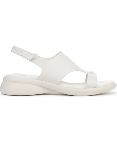 Naturalizer Women's Lillian Round Toe Slingback Sandals In Warm White Faux Leather