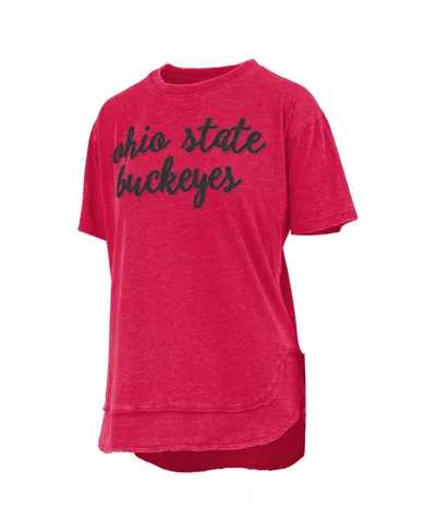 Pressbox Scarlet Ohio State Buckeyes Poncho T-shirt In Red