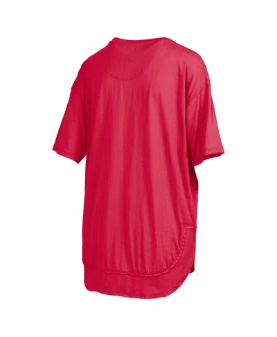Pressbox Scarlet Ohio State Buckeyes Poncho T-shirt In Red