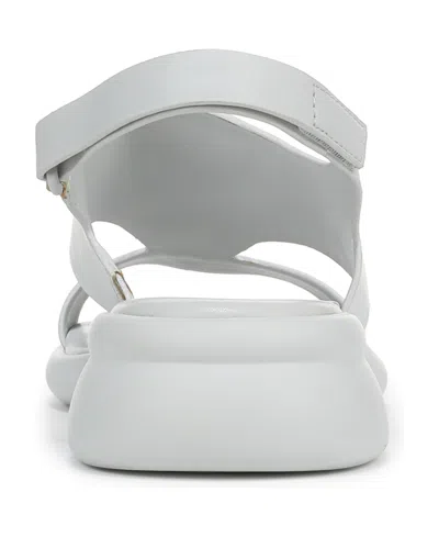 Naturalizer Women's Lillian Round Toe Slingback Sandals In Mist Grey Faux Leather