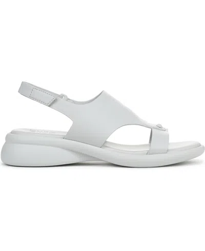 Naturalizer Women's Lillian Round Toe Slingback Sandals In Mist Grey Faux Leather