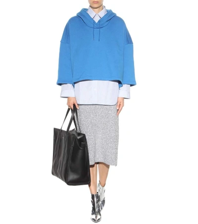 Shop Balenciaga Wool Hoodie In Blue