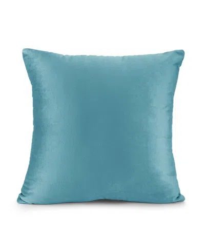 Nestl Elegant Velvet Removeable Cover 2-pack Decorative Pillows, 22" X 22" In Beach Blue