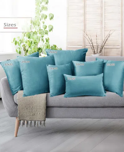 Nestl Elegant Velvet Removeable Cover 2-pack Decorative Pillows, 22" X 22" In Beach Blue