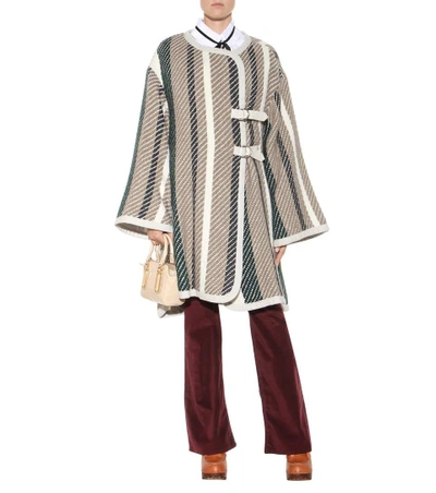 Shop See By Chloé Virgin Wool-blend Coat In Multicoloured