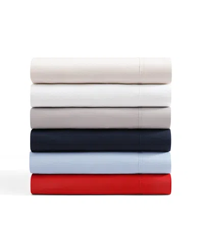 Tommy Hilfiger Solid 200-thread Count Cotton Percale 3-pc. Sheet Set, Twin In Ivory
