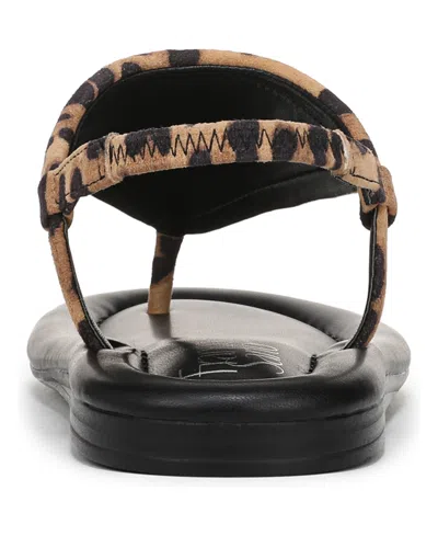 Franco Sarto Women's Jocelyn Open Toe Thong Slingback Sandals In Leopard Print Suede