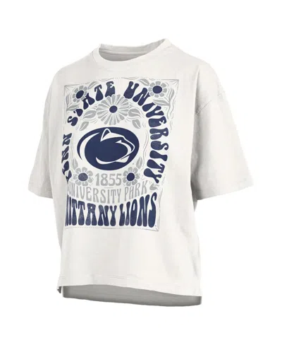Pressbox Women's White Penn State Nittany Lions Harmony Oversized T-shirt In White