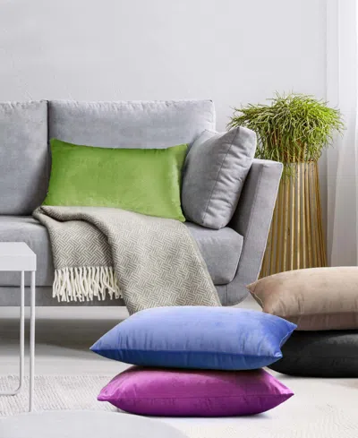 Nestl Elegant Velvet Removeable Cover 2-pack Decorative Pillows, 12" X 20" In Taupe