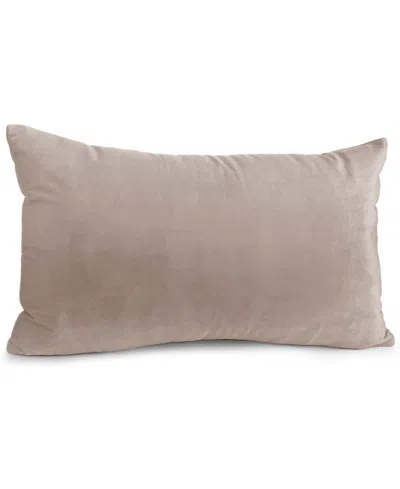 Nestl Elegant Velvet Removeable Cover 2-pack Decorative Pillows, 12" X 20" In Taupe