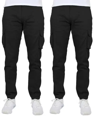 Blu Rock Men's Flex Stretch Cargo Pants In Black