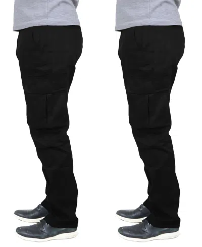 Blu Rock Men's Flex Stretch Cargo Pants In Black